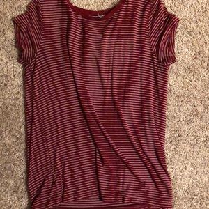 2 stripped short sleeve shirts size medium 😀